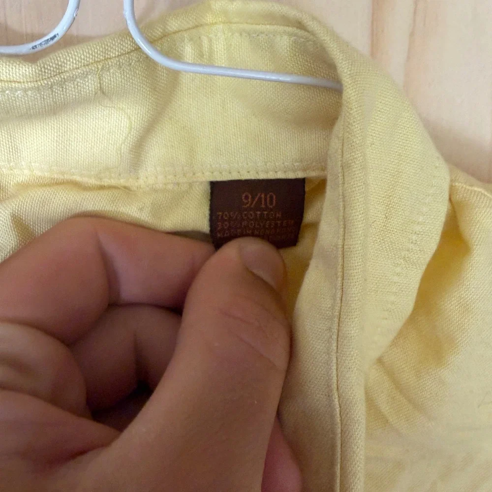 Yves Saint Laurent Activewear Yellow Button Down Shirt Vintage Cotton Blend 9/10 - Picture 3 of 6